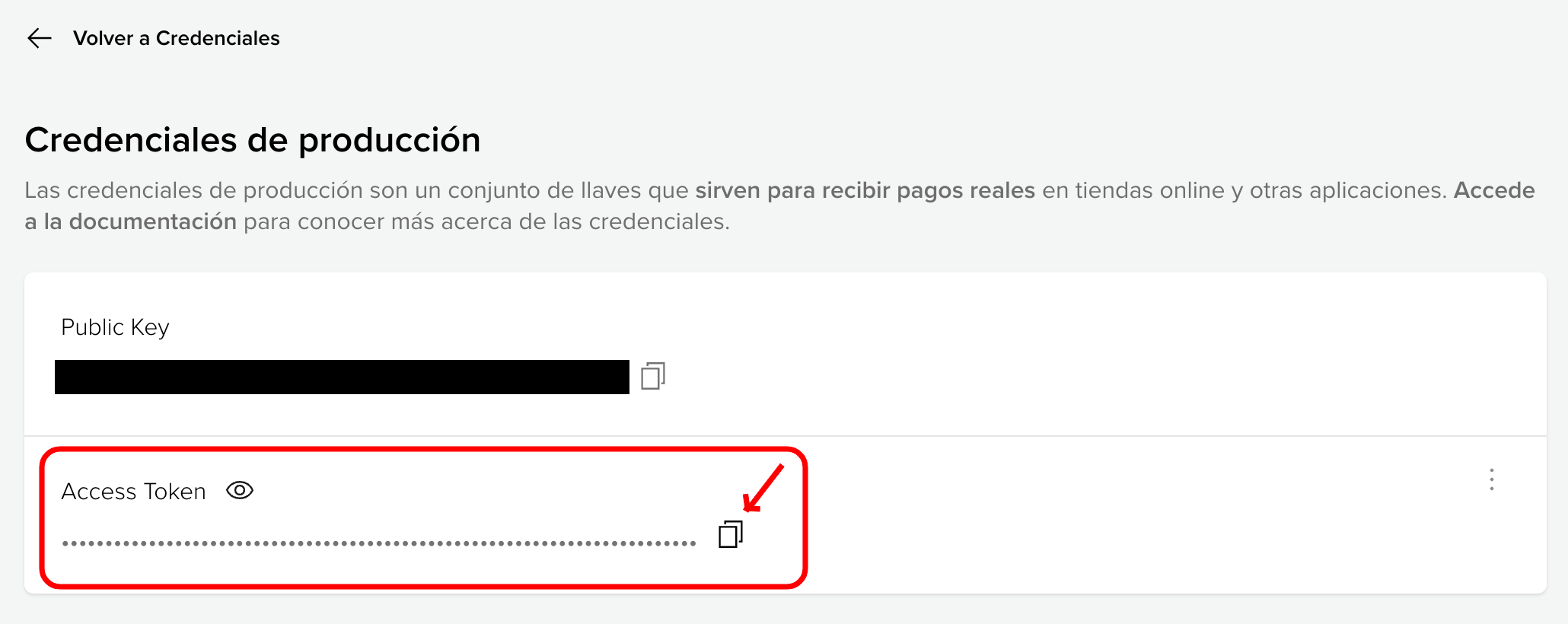 Mercado Pago: Access Token y Public Key